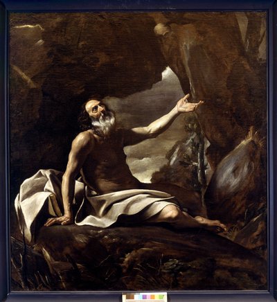 Elijah fed by the raven by Giovanni Lanfranco