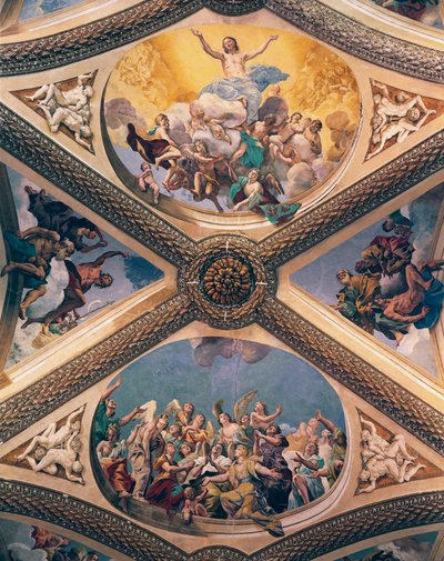 Glory of Christ, fresco, by Giovanni Lanfranco, vault of Church of Certosa of San Martino, Naples, Campania, Italy by Giovanni Lanfranco
