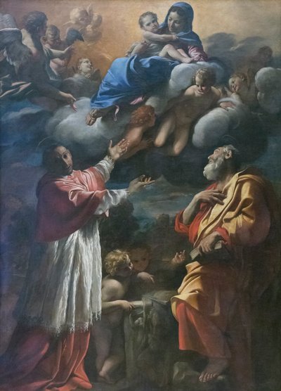 Madonna and Child with St. Charles Borromeo and St. Bartholomew by Giovanni Lanfranco