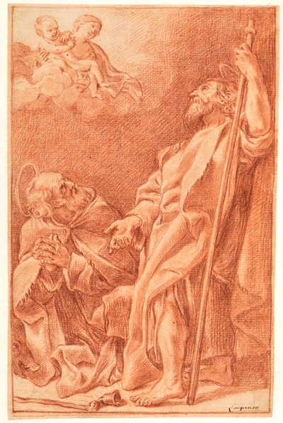 The Madonna and Child with Sts Antony Abbot and James the Greater by Giovanni Lanfranco
