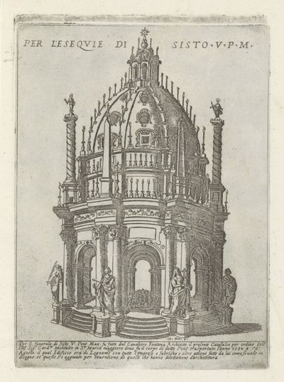 Tomb Monument for Pope Sixtus V (Modern and Ancient Monuments and Buildings in Rome series) by Giovanni Maggi