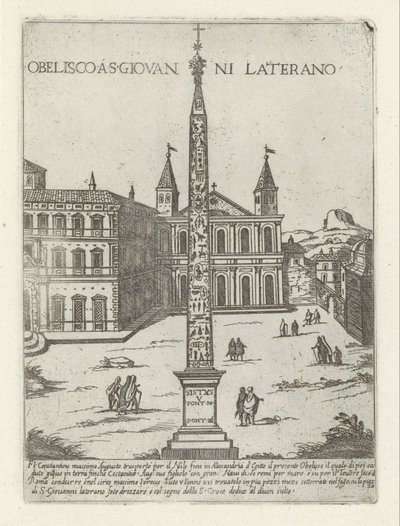 Lateran Obelisk Behind the Basilica of St. John Lateran in Rome by Giovanni Maggi