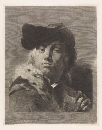 Portrait of Artist Giovanni Battista Piazzetta by Giovanni Marco Pitteri