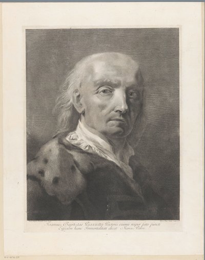 Portrait of artist Giovanni Battista Piazzetta by Giovanni Marco Pitteri