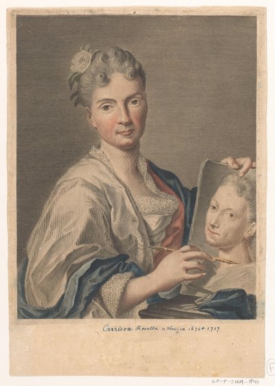Portrait of Artist Rosalba Carriera (Portraits of Artists) by Giovanni Marco Pitteri