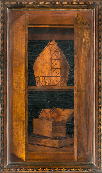 Lignaean Canonical Choir, Inlaid by Giovanni Maria Platina 1484, Superior Stall by Giovanni Maria Platina