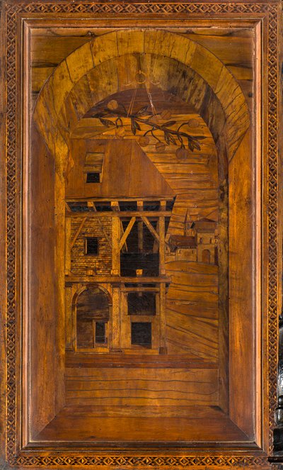Lignaean Canonical Choir, Inlaid by Giovanni Maria Platina 1484, Superior Stall by Giovanni Maria Platina