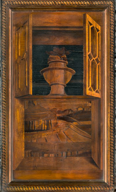 Lignaean Canonical Choir, Inlaid by Giovanni Maria Platina (1484), Upper Stall by Giovanni Maria Platina