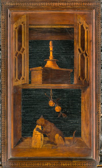 Lignaean Canonical Choir, Inlaid by Giovanni Maria Platina (1484), Upper Stall by Giovanni Maria Platina
