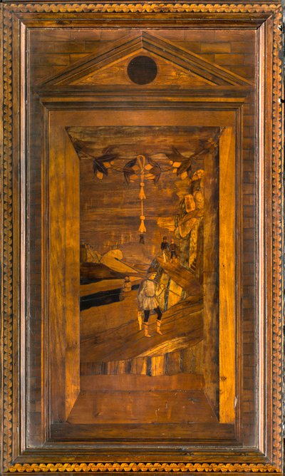 Lignaean Canonical Choir, Inlaid by Giovanni Maria Platina 1484, Superior Stall by Giovanni Maria Platina