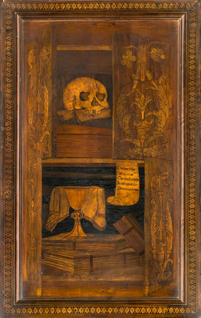 Lignaean Canonical Choir, Inlaid by Giovanni Maria Platina (1484), Superior Stall by Giovanni Maria Platina