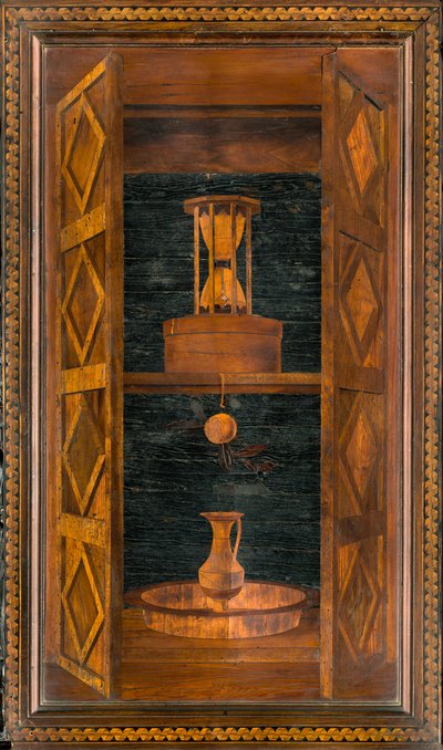 Lignaean Canonical Choir, Inlaid by Giovanni Maria Platina (1484), Superior Stall by Giovanni Maria Platina