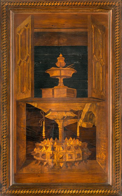 Lignaean Canonical Choir, Inlaid by Giovanni Maria Platina 1484, Superior Stall by Giovanni Maria Platina