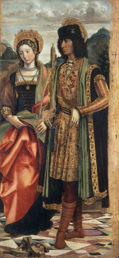 St. Catherine of Alexandria and St. Sebastian by Giovanni Martino Spanzotti