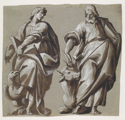 The Evangelists John and Luke by Giovanni Mauro della Rovere