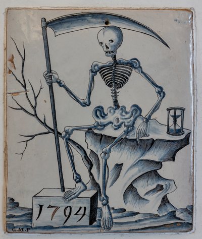 Plaque with allegory of death by Giovanni Meazzi