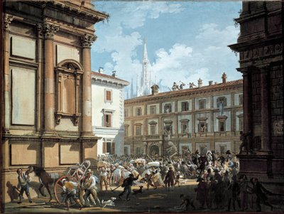 Milanese Citizens Looting Giuseppe Prina