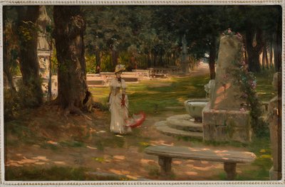A Walk in Villa Borghese by Giovanni Muzzioli