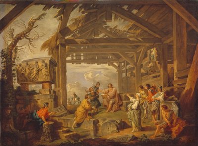 Cumaean Sibyl prophesied the Birth of Christ by Giovanni Paolo Pannini