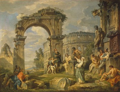 Cumaean Sibyl prophesied the Birth of Christ by Giovanni Paolo Pannini