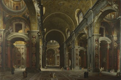 Interior of the Basilica of Saint Peter in Rome, before 1742 by Giovanni Paolo Pannini