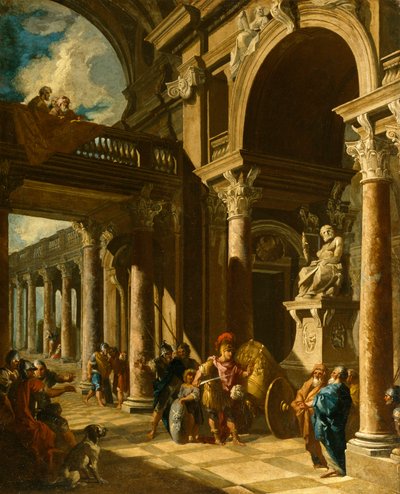 Alexander the Great Cutting the Gordian Knot by Giovanni Paolo Pannini