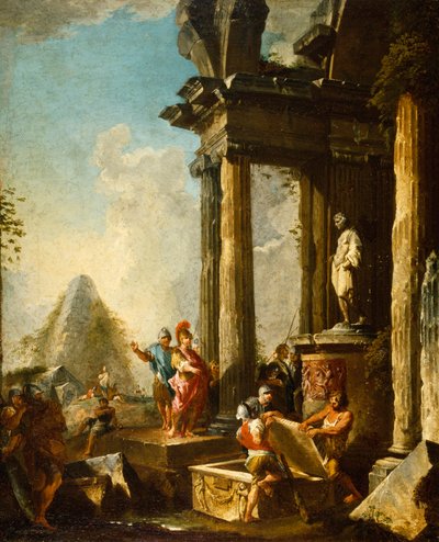 Alexander the Great at the Tomb of Achilles, c.1718-19 by Giovanni Paolo Pannini