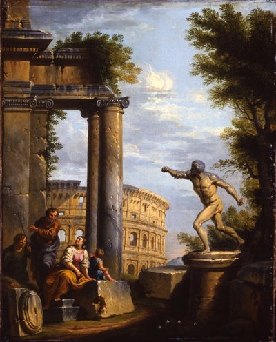 Capricci of Classical Ruins with Philosophers Discoursing by Giovanni Paolo Pannini