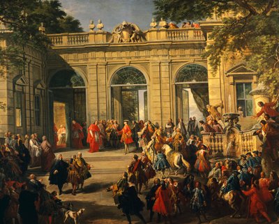 Charles III of Bourbon on visit to Pope Benedict XIV in Coffee House of Quirinal by Giovanni Paolo Pannini
