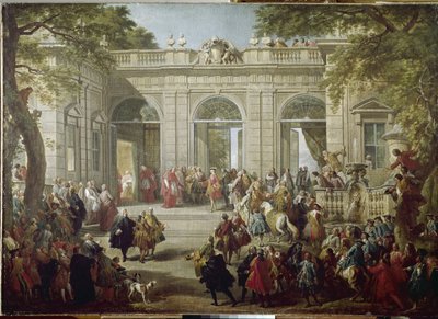 Charles III of Spain Visits Pope Benedetto XIV in the Coffee House of the Palace of Quirinale by Giovanni Paolo Pannini