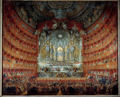 Concert given at the theatre Argentina in Rome on 15 July 1747 on the occasion of the marriage of the dolphin Louis de France with Marie Josephe of Saxony by Giovanni Paolo Pannini