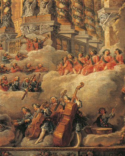 Concert in Rome on Occasion of Birth of Son of Louis XV (close-up) by Giovanni Paolo Pannini
