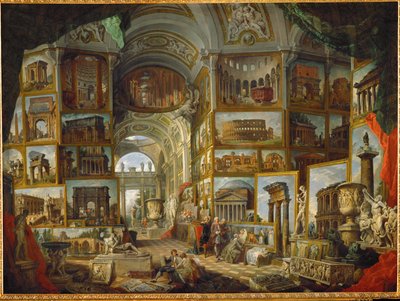 Gallery of Views of Ancient Rome by Giovanni Paolo Pannini or Panini