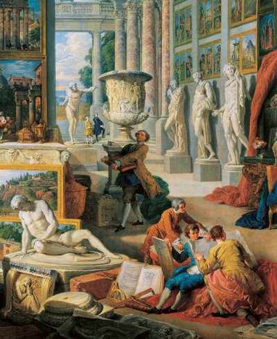 Gallery of Views of Ancient Rome (detail) by Giovanni Paolo Pannini