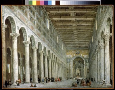 Interior of the Basilica of St Paul Outside the Walls in Rome by Giovanni Paolo Pannini
