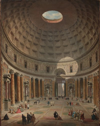 Interior of the Pantheon, Rome by Giovanni Paolo Pannini