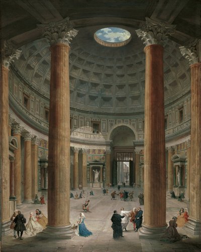 Interior of the Pantheon, Rome by Giovanni Paolo Pannini