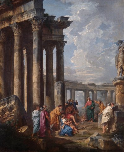 St. Paul At Malta Grasping The Viper by Giovanni Paolo Pannini