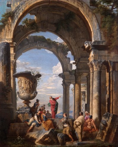 St Paul Preaching At Athens by Giovanni Paolo Pannini
