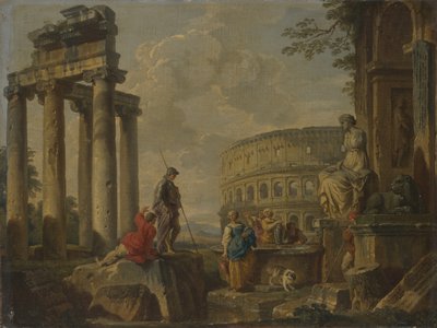 The Coliseum amongst Roman Ruins by Giovanni Paolo Pannini