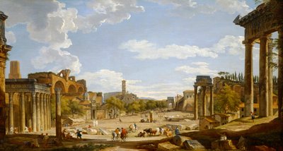 View of the Roman Forum by Giovanni Paolo Pannini