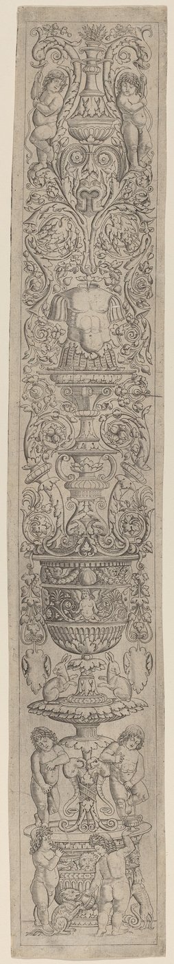 Ornament Panel: Four Children with a Cat and a Dog by Giovanni Pietro Birago and Zoan Andrea