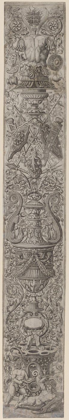 Ornament Panel: Two Children Wearing Helmets by Giovanni Pietro Birago and Zoan Andrea