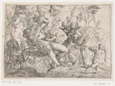 A Satyr Captured by Putti and Venus by Giovanni Pietro Possenti
