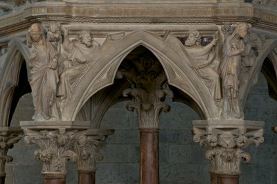 The pulpit in the Church of Sant