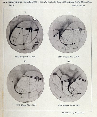 Observations by Giovanni Virginio Schiaparelli (1835-1910) Astrophysicist by Giovanni Schiaparelli
