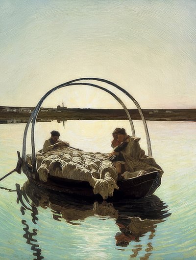 Ave Maria at the Crossing. 1886 by Giovanni Segantini