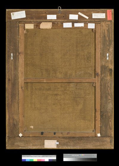 Back of the Painting The Choir of the Church of Sant’Antonio in Milan by Giovanni Segantini