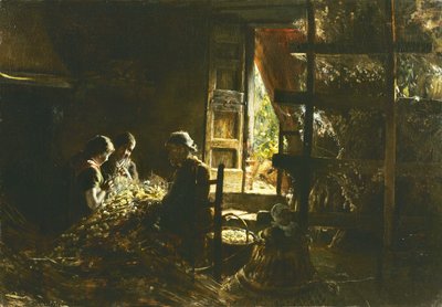 Collecting the Cocoons by Giovanni Segantini