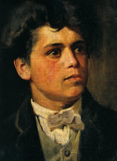 Self-portrait at 20 years, by Giovanni Segantini (1858-1899) by Giovanni Segantini